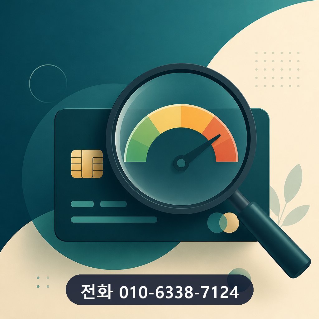 KB국민카드 현금화 한도 확인 이미지 · 문의 010-6338-7124